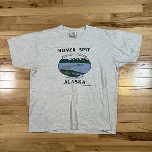 80s Homer Spit Alaska Single Stitch Vintage Graphic T Shirt Size XL Oneita